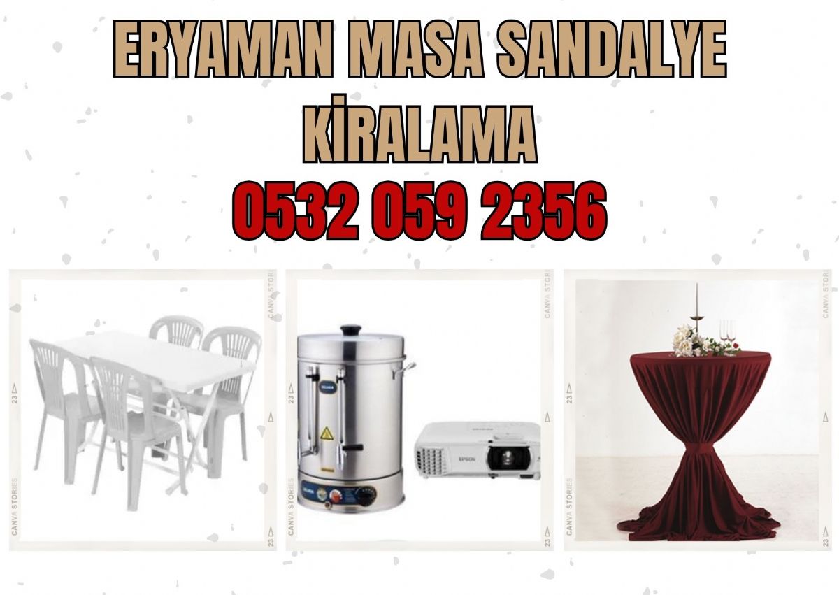 Eryaman Masa Sandalye Kiralama