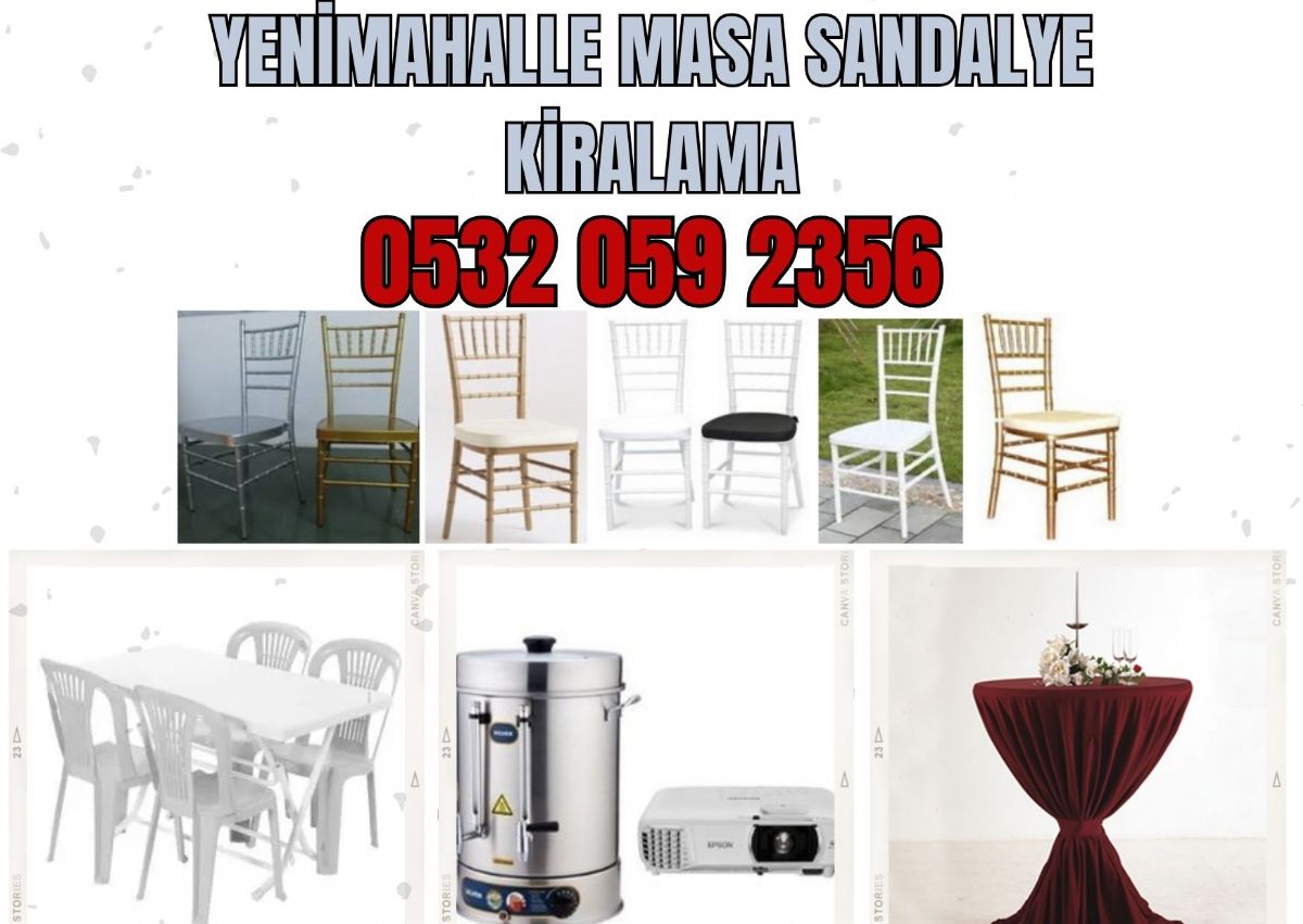 Yenimahalle Masa Sandalye Kiralama